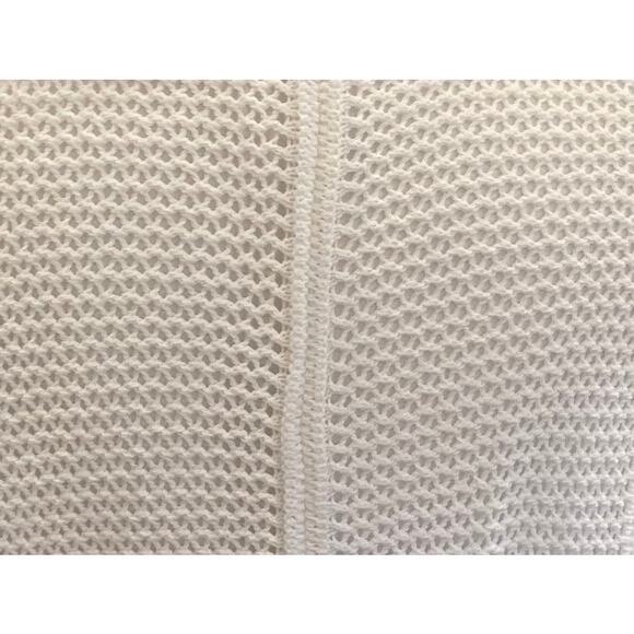 Liz Claiborne White Crochet Style Open Knit, Boho, Short Sleeve Sweater/Top S - Picture 5 of 10